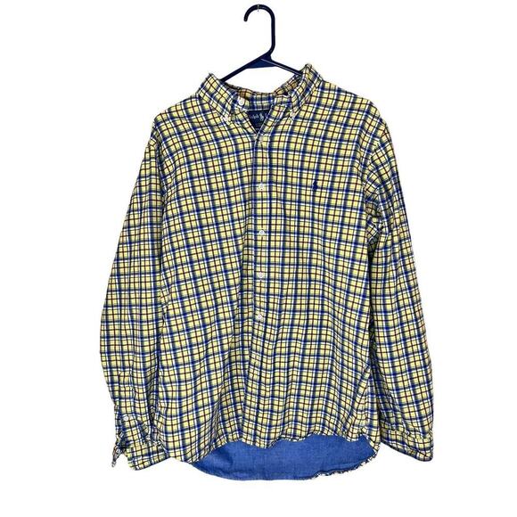 Ralph Lauren Long Sleeve Button Down Shirt Dual Layers Plaid Large - Picture 1 of 7